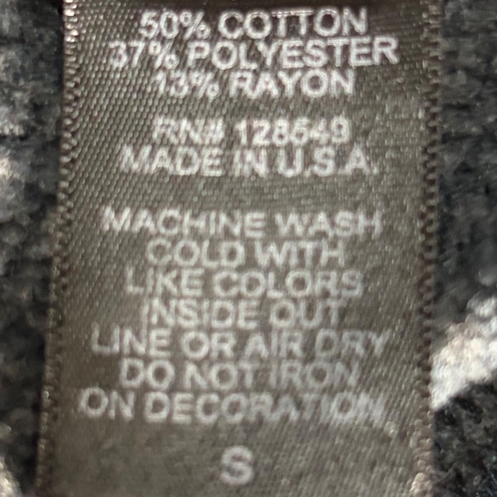 Aviator Nation Charcoal Funnel Neck Ninja Hoodie Quilted Logo Zip Pocket Small - Picture 5 of 6